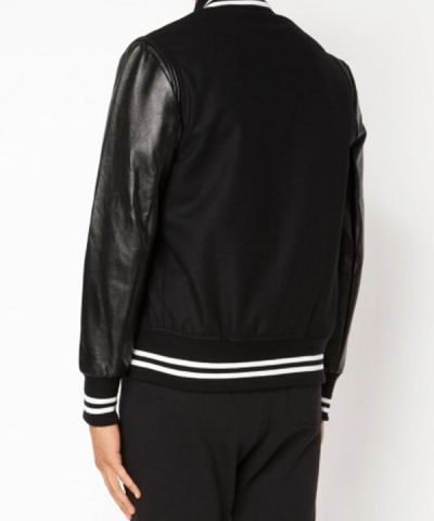 Men’s Bomber Black Varsity Jacket