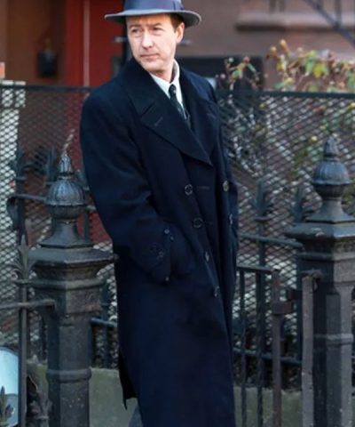 Lionel Essrog Motherless Brooklyn Edward Norton Black Wool Coat