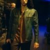 Henry McHenry Annette (2021) Adam Driver Green Leather Jacket