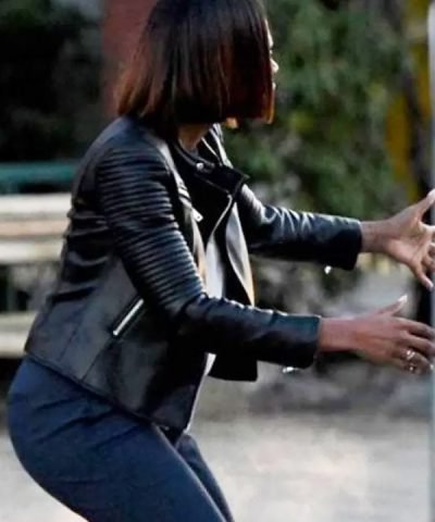 Yvonne Orji Spontaneous Black Leather Jacket