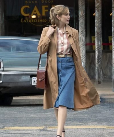 Candy Montgomery Love And Death (2023) Elizabeth Olsen Brown Cotton Coat