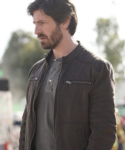 Gavin Harris La Brea 2021 Eoin Macken Brown Leather Jacket