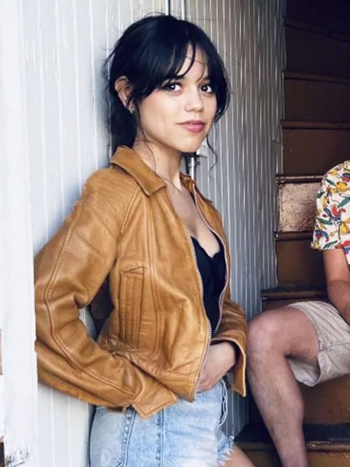 Jenna Ortega Finestkind (2023) Nicky Brown Leather Jacket