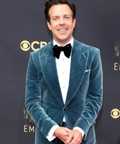 TV Series Ted Lasso Jason Sudeikis Blue Velvet Blazer