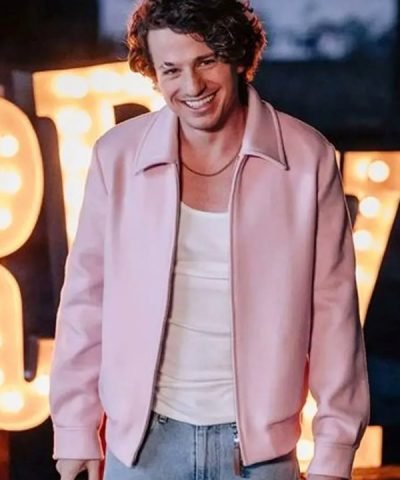 Charlie Puth Light Switch Pink Leather Jacket