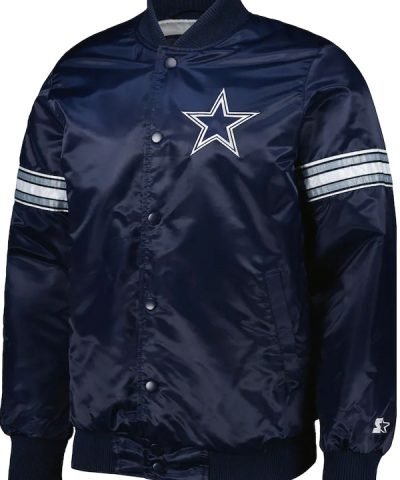 Men's Dallas Cowboys Pick And Roll Blue Varsity Jacket