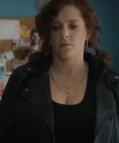 Your Place or Mine Rachel Bloom Black Leather Jacket