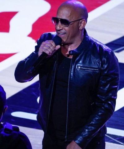 Vin Diesel NBA Star Black Leather Jacket