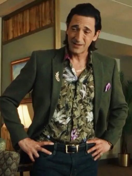 Adrien Brody Poker Face Green Blazer