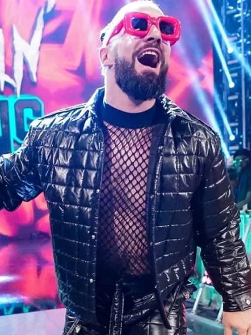 WWE Raw 2023 Seth Rollins Black Puffer Jacket