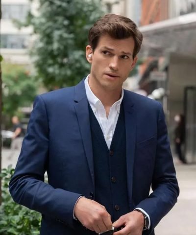 Ashton Kutcher Your Place or Mine Peter Coleman Blue Blazer