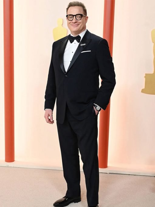 Oscar Awards (2023) Brendan Fraser Black Suit