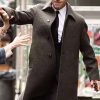 Kendall Roy Succession Brown Wool Coat