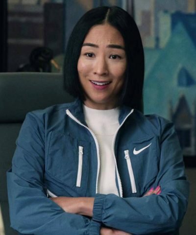 Greta Lee Blue Jacket