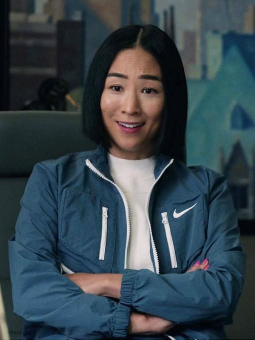 Greta Lee Blue Jacket