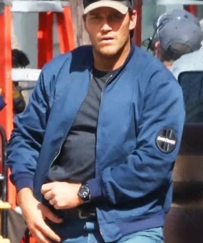 TV Series The Terminal List 2022 Chris Pratt Blue Bomber Jacket