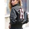 Gigi Hadid Embroidered Black Jacket