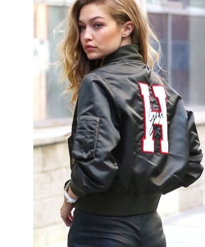 Gigi Hadid Embroidered Black Jacket