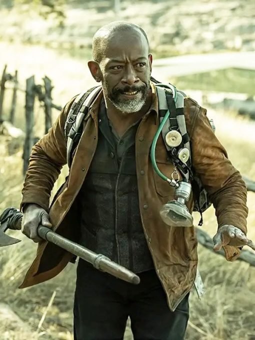 Morgan Jones Fear The Walking Dead S08 Lennie James Brown Suede Leather Jacket