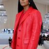 Gabrielle Union Met Gala Red Leather Coat