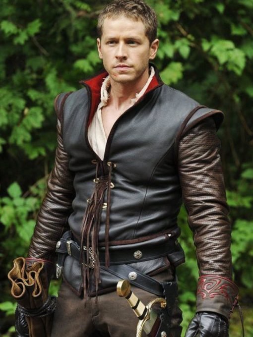 TV Series Once Upon A Time Josh Dallas Brown Leather Jacket