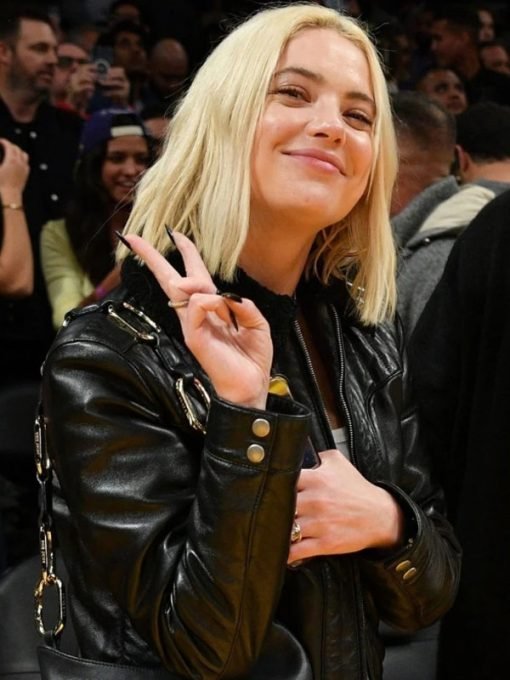 Ashley Benson NBA Black Leather Jacket