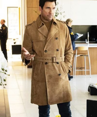 FBI Most Wanted (2023) Dylan McDermott Brown Suede Leather Trench Jacket