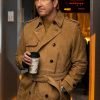 Dylan McDermott Brown Coat