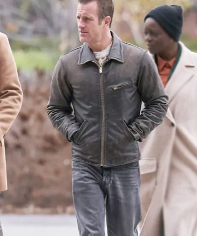 Jason Grant Alert Missing Persons Unit (2023) Scott Caan Brown Leather Jacket