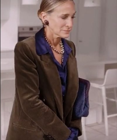 Carrie Bradshaw And Just Like That (2021) Sarah Jessica Parker Velvet Blazer