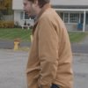 Eric The Adults 2023 Michael Cera Brown Cotton Jacket