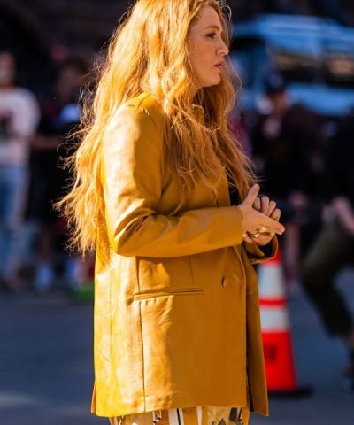 It Ends with Us Blake Lively Brown Leather Jacket