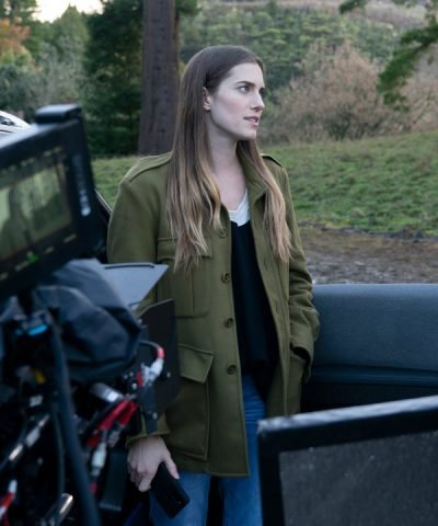 Movie M3GAN (2023) Gemma Green Wool Coat