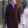 Cynthia Nixon And Just Like That Miranda Hobbes Brown Wool Trench Coat