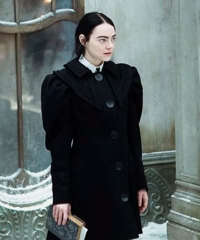 Bella Baxter Black Wool Coat