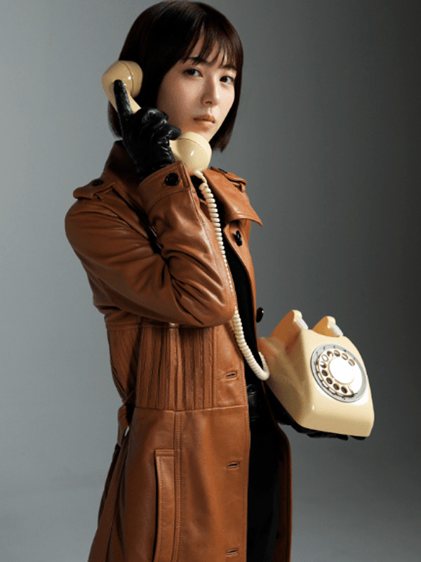 Shin Kamen Rider Minami Hamabe Brown Leather Coat