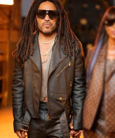 Lenny Kravitz Black Leather Jacket