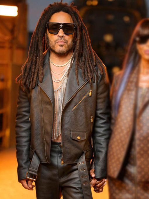 Lenny Kravitz Black Leather Jacket