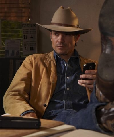 TV Series Justified Timothy Olyphant Tan Blazer Leather Jacket