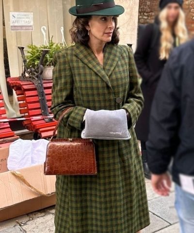 A Haunting In Venice Tina Fey Green Wool Coat