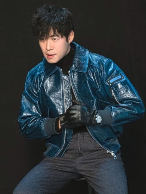 Joon-Sang Yoo Green Leather Jacket