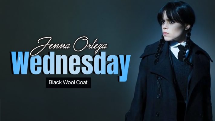 Jenna Ortega Wednesday S01 Black Wool Coat