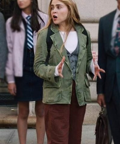 Up Here Mae Whitman Green Cotton Jacket