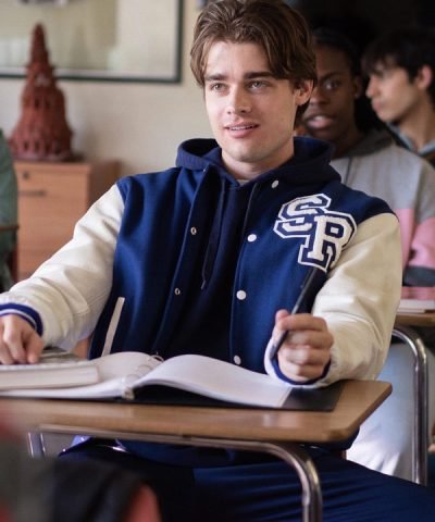 Lacrosse Player Blue and White Jacket