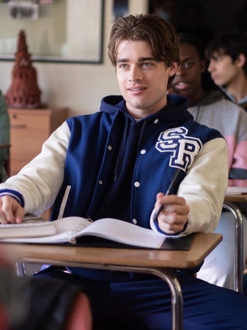 Lacrosse Player Blue and White Jacket