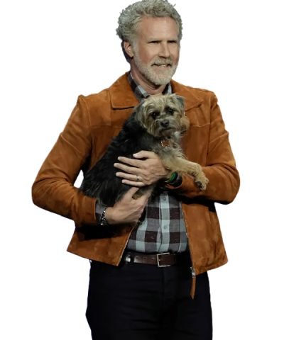 Will Ferrell Suede Leather Jacket