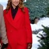 Brittany Underwood Red Wool Coat