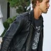 Austin Butler Black Leather Jacket