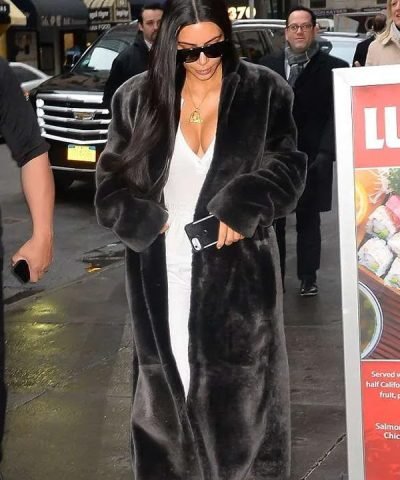 American Actress Kim Kardashian Coat