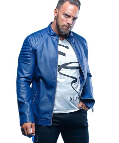 Wrestler LA Knight Blue Jacket